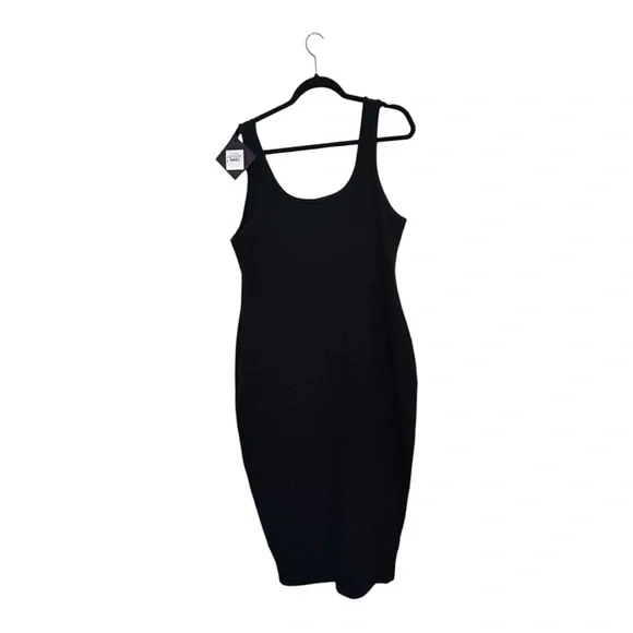Target Black Sheath Midi Dress Sleeveless Scoop Neck - Picture 3 of 6
